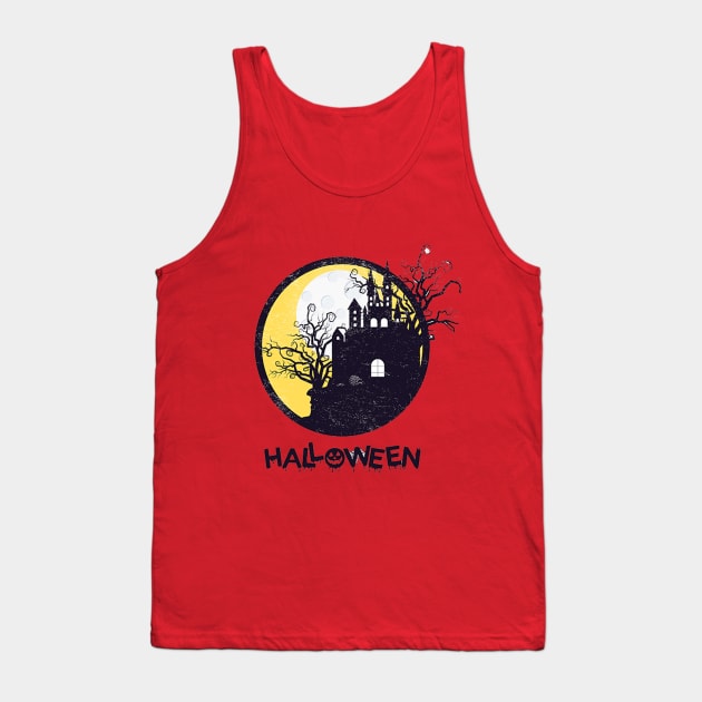 Halloween House Design Tank Top by Mako Design 